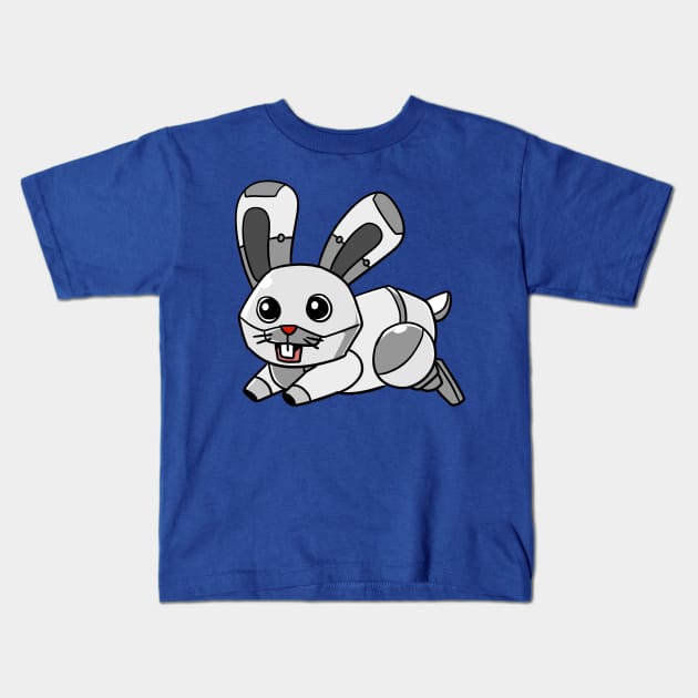 Robot Rabbit Kids T-Shirt by WildSloths